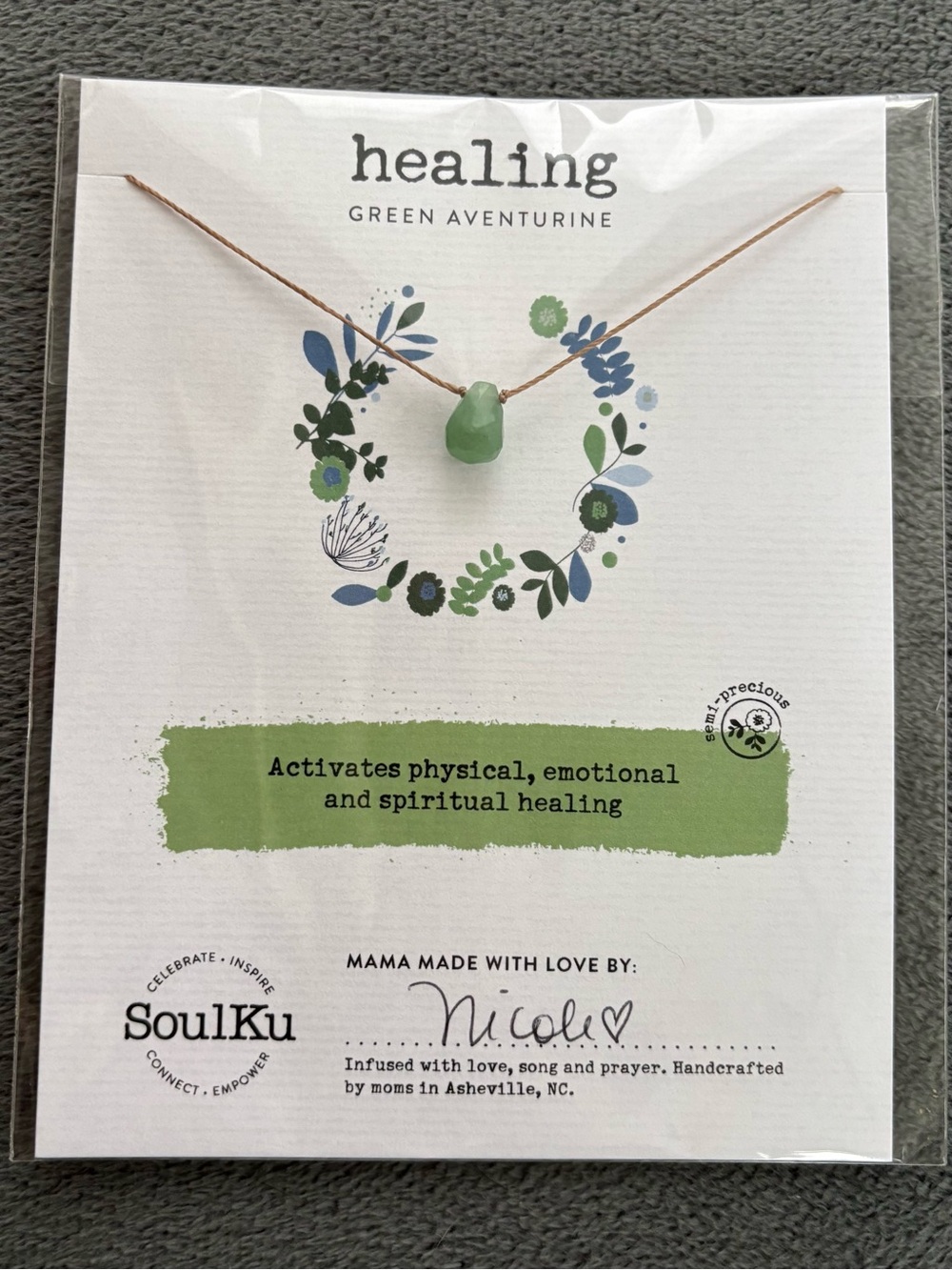 SoulKu Green Aventurine Healing Necklace
